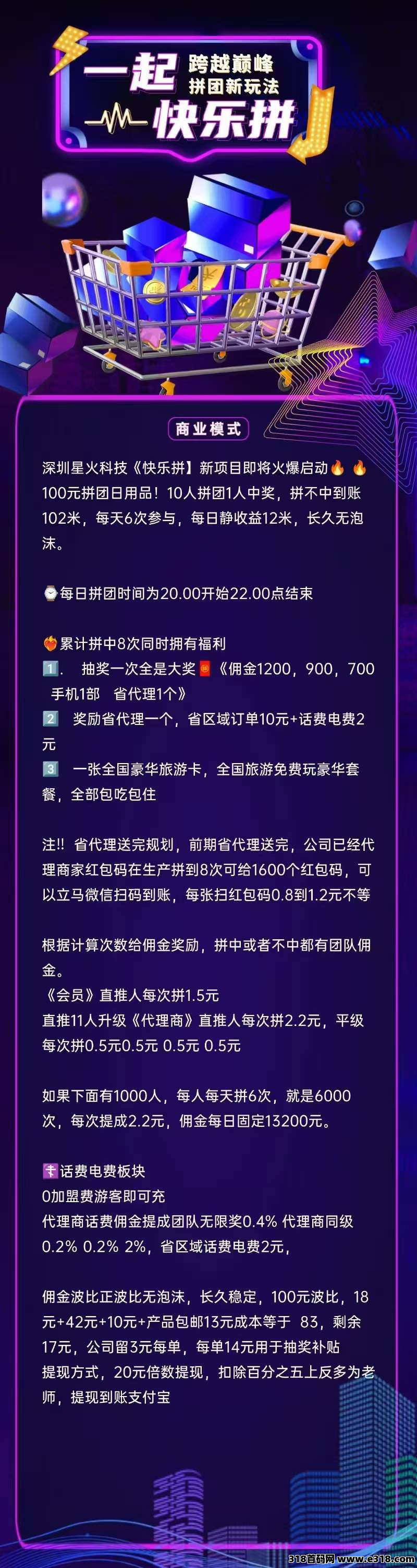 【快乐拼】每分钟都在收米，拼团送省代，还能领现金和手机！