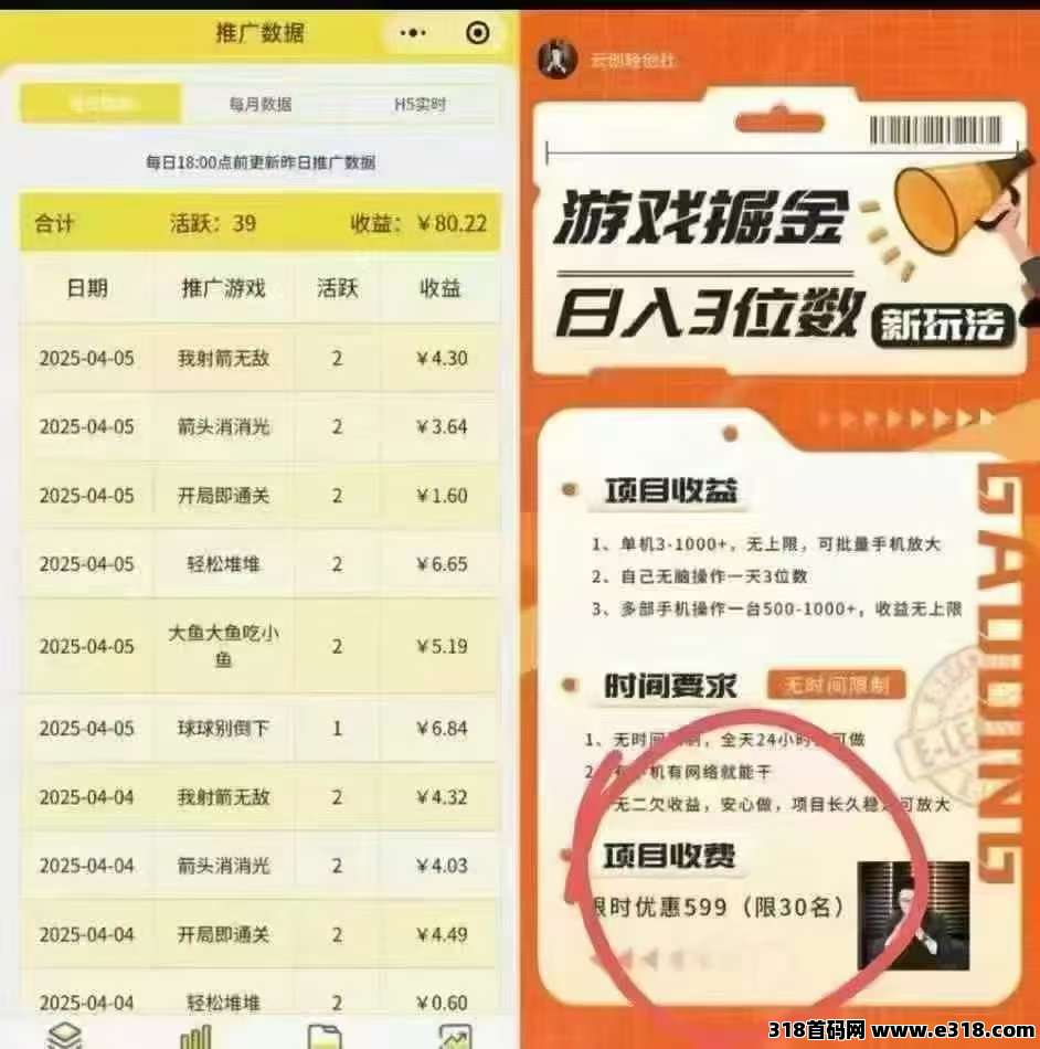 尊牛挣米小助手，一款外面收费的小游戏掘金车