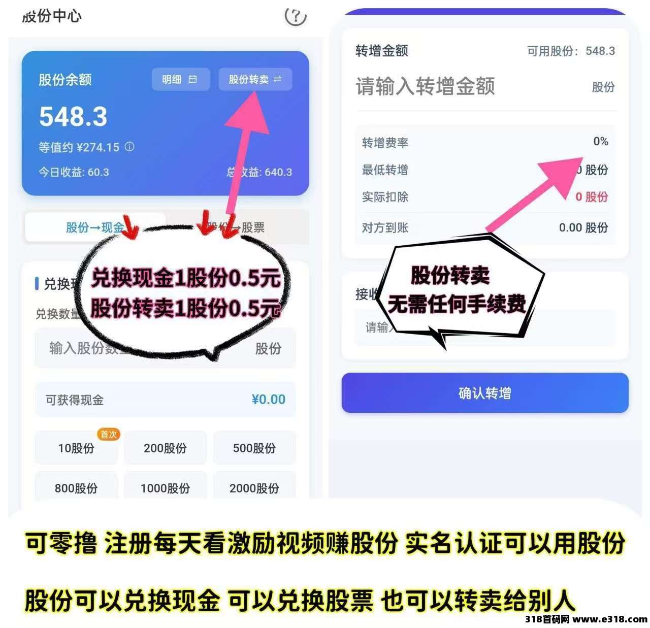 首码58应用，全新模式，0撸股份变现