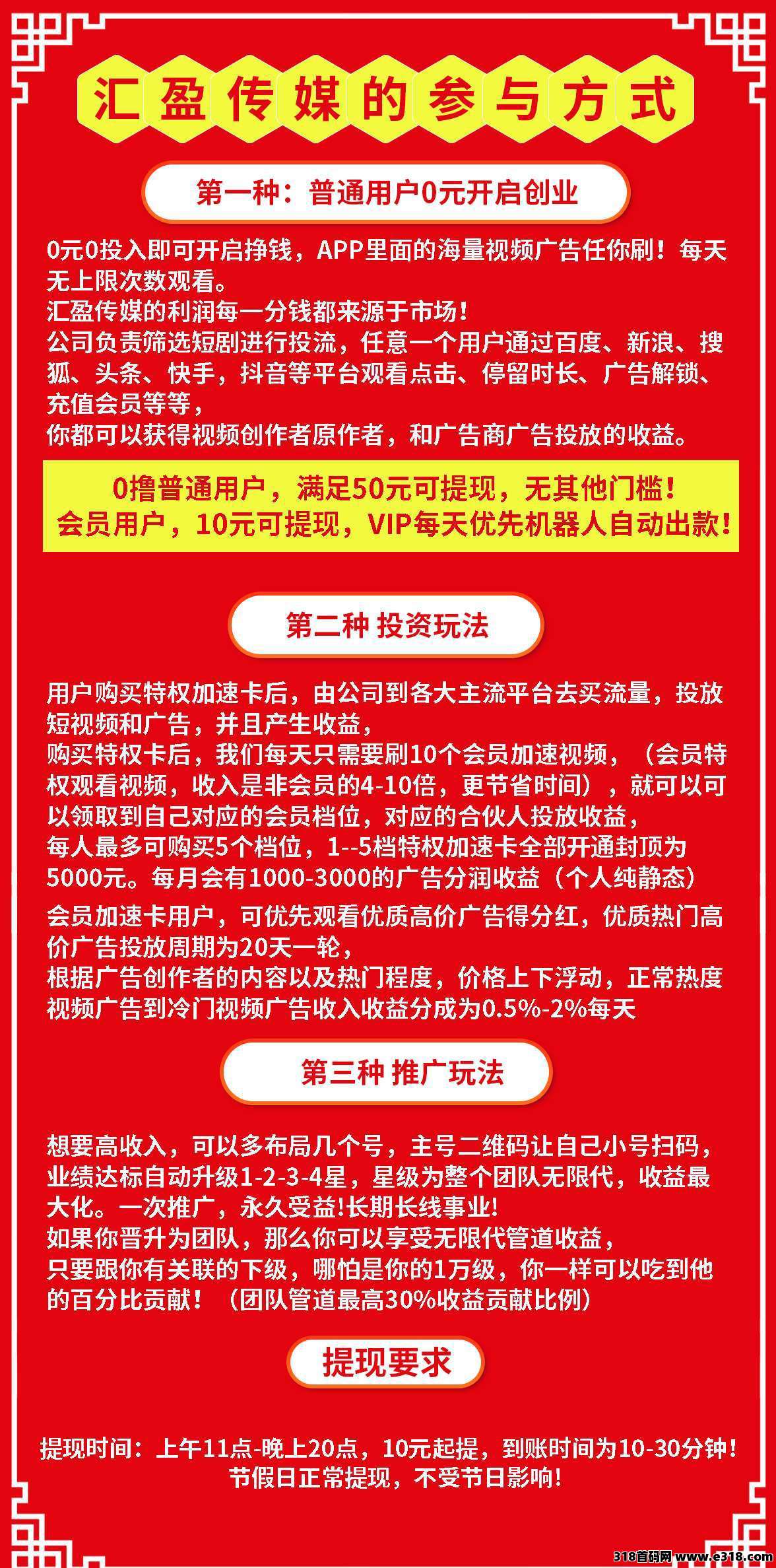 汇盈传媒广告无限撸，直击痛点，解锁新赚钱模式，不养机，真便捷