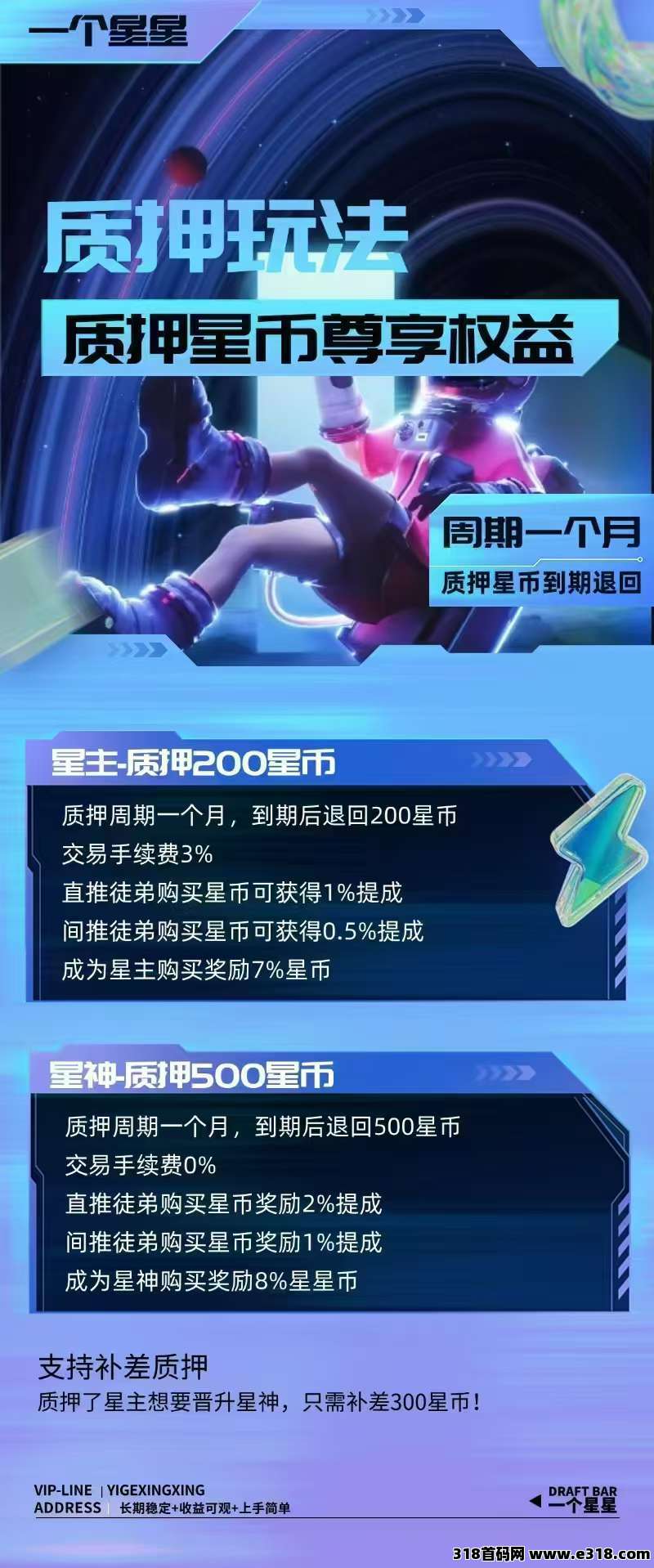 一个星星零撸，上墙模式，保底收益高，最新模式